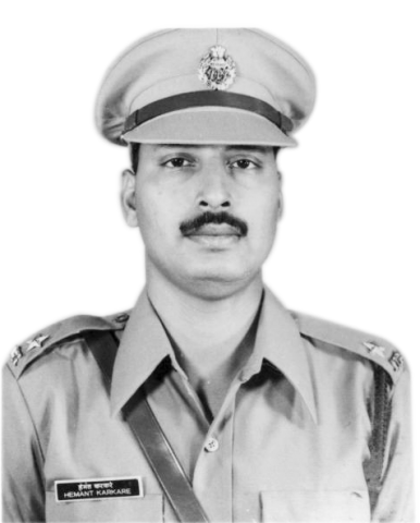 <div >HEMANT KARKARE</div><p>Shri Hemant Karkare (IPS 1982, Maharashtra cadre) Credited with solving the serial bombing cases at Thana, Vashi & Panvel and the Malegaon blasts, Shri Karkare was the chief of the Mumbai Anti-Terrorist Squad(ATS). He responded to the 26/11/2008 and was killed in action when his vehicle came under fire of terrorist hiding on the road side. He was posthumously decorated with the Ashok Chakra, the highest civilian honor for bravery </p>